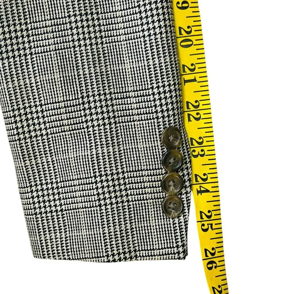Vintage Chaps Ralph Lauren Sport Coat Men’s 42 T Wool Silk Glen Plaid Check